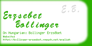 erzsebet bollinger business card